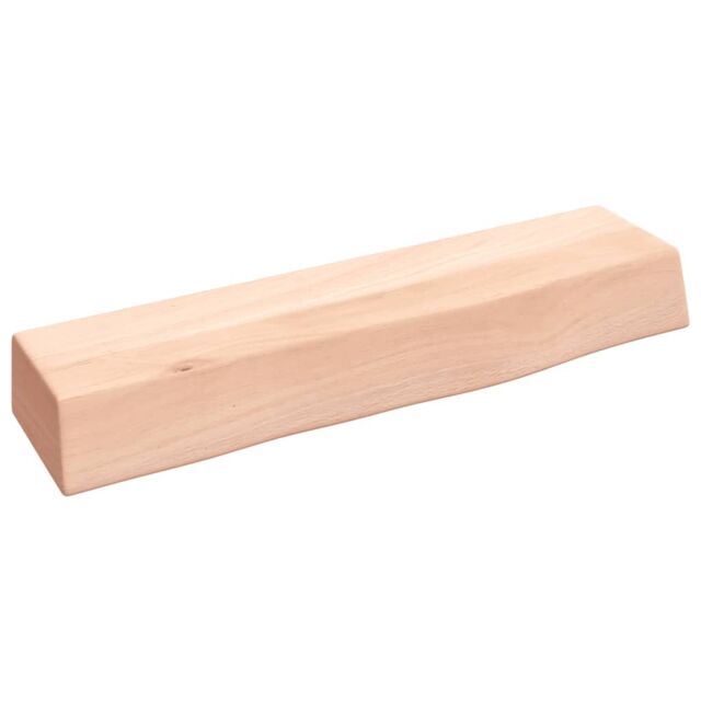 Berkfield Home Wall Shelf 40x10x6 cm Untreated Solid Wood Oak in Brown - Size: 40 x 10 x 6 cm - image 1