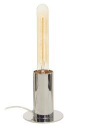 Orsina Mettalic Finish Table Lamp, Lamp for Table Living Room in Silver - thumbnail 1