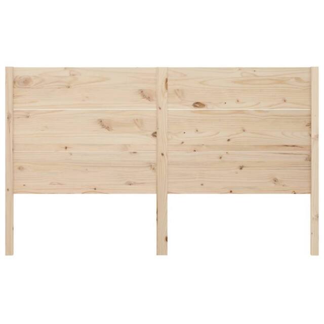 Berkfield Home Headboard 206x4x100 cm Solid Wood Pine in Natural - Size: 206 x 4 x 100 cm - image 1