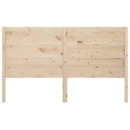 Berkfield Home Headboard 206x4x100 cm Solid Wood Pine in Natural - Size: 206 x 4 x 100 cm - thumbnail 1