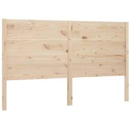 Berkfield Home Headboard 206x4x100 cm Solid Wood Pine in Natural - Size: 206 x 4 x 100 cm - thumbnail 3