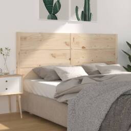 Berkfield Home Headboard 206x4x100 cm Solid Wood Pine in Natural - Size: 206 x 4 x 100 cm - thumbnail 2
