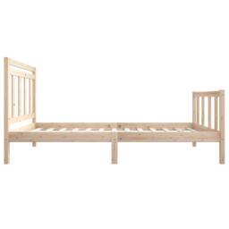 Berkfield Home Beautiful Bed Frame 75x190 cm Small Single Solid Wood in Natural - thumbnail 5