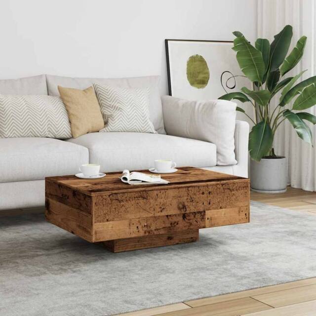 Berkfield Home Modern Coffee Table Old Wood 85x55x31 cm Engineered Wood in Brown - Size: 85 x 55 x 31 cm - image 1