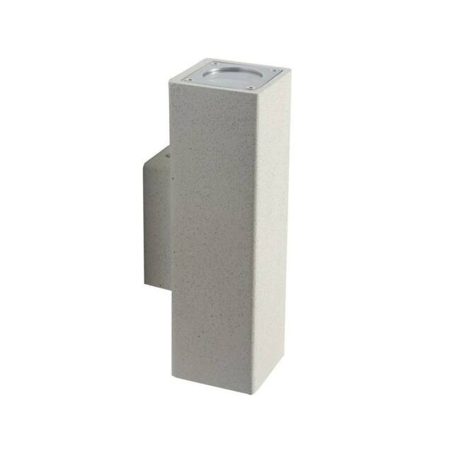 Netlighting OAKLAND Outdoor 2 Light Up Down Light White IP65 25.4x10.3x7.5cm in Light Stone - Size: 25.4x10.3x7.5 cm - image 1