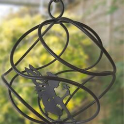 Poppyforge Fairy Catcher With Sitting Fairy - Hanging Ornament - Steel - BM/RtR in Black - thumbnail 2