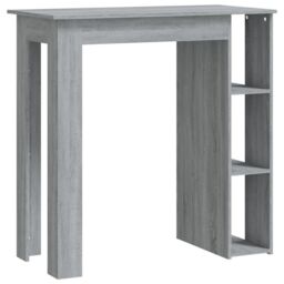 Berkfield Home Bar Table with Shelf Grey Sonoma 102x50x103.5 cm Engineered Wood - thumbnail 2