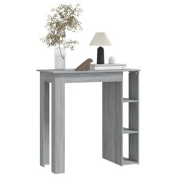 Berkfield Home Bar Table with Shelf Grey Sonoma 102x50x103.5 cm Engineered Wood - thumbnail 5