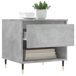 Berkfield Home Modern Coffee Table Concrete Grey 50x46x50 cm Engineered Wood - Size: 50 x 46 x 50 cm - thumbnail 4