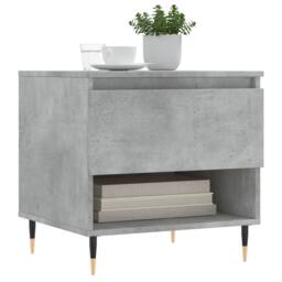 Berkfield Home Modern Coffee Table Concrete Grey 50x46x50 cm Engineered Wood - Size: 50 x 46 x 50 cm - thumbnail 1