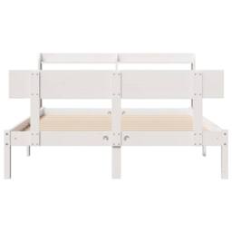 Berkfield Home Bed Frame without Mattress White 120x200 cm Solid Wood Pine - Size: Small Double - thumbnail 4