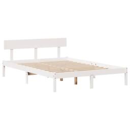 Berkfield Home Bed Frame without Mattress White 120x200 cm Solid Wood Pine - Size: Small Double - thumbnail 7
