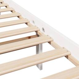Berkfield Home Bed Frame without Mattress White 120x200 cm Solid Wood Pine - Size: Small Double - thumbnail 9