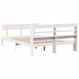 Berkfield Home Bed Frame without Mattress White 120x200 cm Solid Wood Pine - Size: Small Double - thumbnail 6