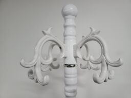 Modernique Lovella Thick Metal Tube Stand Tube Coat Rack with Heavy Sturday Marble Base in White - thumbnail 6