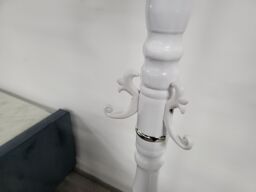 Modernique Lovella Thick Metal Tube Stand Tube Coat Rack with Heavy Sturday Marble Base in White - thumbnail 5