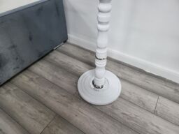 Modernique Lovella Thick Metal Tube Stand Tube Coat Rack with Heavy Sturday Marble Base in White - thumbnail 3