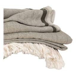 Spasso Stripe Fouta in Medium Beige - thumbnail 2