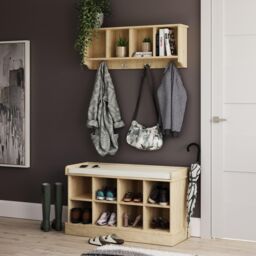 GFW Kempton Shoe Bench in Light Oak - thumbnail 5