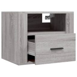 Berkfield Home Wall-mounted Bedside Cabinets 2 pcs Grey Sonoma 50x36x40 cm - Size: 50 x 36 x 40 cm - thumbnail 5