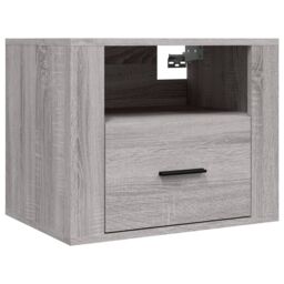 Berkfield Home Wall-mounted Bedside Cabinets 2 pcs Grey Sonoma 50x36x40 cm - Size: 50 x 36 x 40 cm - thumbnail 6