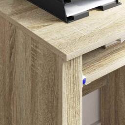 Berkfield Home Sonoma Oak Desk Sonoma Oak Engineered Wood Medium Sonoma Oak Desk in Light Tan - thumbnail 4