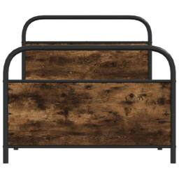 Berkfield Home Bed Frame Without Mattress 107x203 cm Smoked Oak Engineered Wood in Brown - thumbnail 5