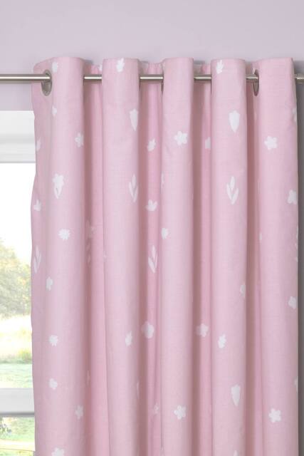 Martex Fairyland Kids Eyelet Curtains in Pink - Size: 167 cm width x 183 cm drop - image 1