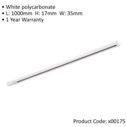 Loops 1m Commercial Lighting Display Track - Live & Dead Ends - White - Single Circuit - thumbnail 2