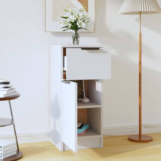 Berkfield Home Sideboard White 30x30x70 cm Engineered Wood - Size: 30 x 30 x 70 cm - image 1