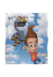 Nickelodeon Brand Helicopter Jimmy Silky Touch Super Soft Throw Blanket 152 X 127 cm in White - thumbnail 1