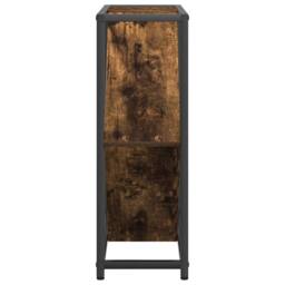 Berkfield Home Wine Rack Smoked Oak 51x18x52, 5 cm Engineered Wood in Brown - thumbnail 7