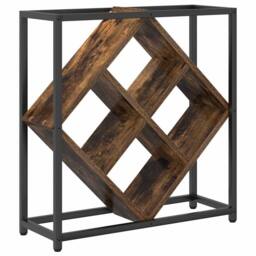 Berkfield Home Wine Rack Smoked Oak 51x18x52, 5 cm Engineered Wood in Brown
