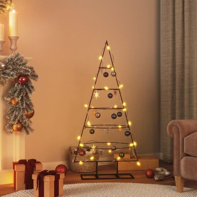 Berkfield Home Metal Christmas Tree for Decoration Black 125 cm - image 1