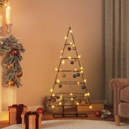 Berkfield Home Metal Christmas Tree for Decoration Black 125 cm - thumbnail 1