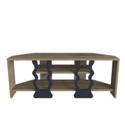 Decorotika Firal Corner TV Stand TV Unit for TVs up to 45 inch in Walnut - thumbnail 4
