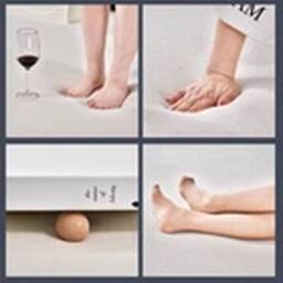 Havendro 150*200*5CM Natural Latex Mattress Thin Models Tatami Rubber Soft in White - thumbnail 3