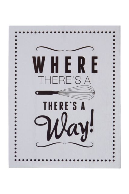 Orsina Where There's a Whisk Wall Plaque, Fun Baking-Themed Quote With Whisk Illustration, Adds A Playful in Grey - image 1