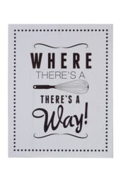 Orsina Where There's a Whisk Wall Plaque, Fun Baking-Themed Quote With Whisk Illustration, Adds A Playful in Grey - thumbnail 1