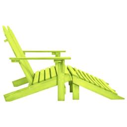 Berkfield Home 2-Seater Garden Adirondack Chair&Ottoman Fir Wood Green - thumbnail 3