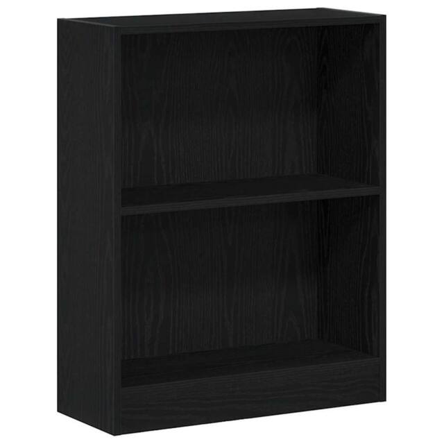 Berkfield Home Book Cabinet Black 60x24x76 cm Engineered Wood - Size: 60 x 24 x 76 cm - image 1