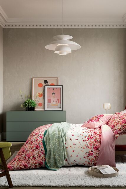 Ted Baker 'Pressed Flowers' Cotton Duvet Cover Set in Mint - Size: Super King - image 1