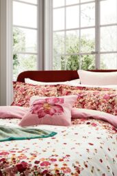 Ted Baker 'Pressed Flowers' Cotton Duvet Cover Set in Mint - Size: Super King - thumbnail 2