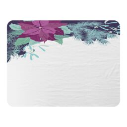 Benjamin Tate Design Purple & Blue Flowers Blanket in Natural - Size: 120 cm x 150 cm - thumbnail 1
