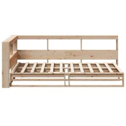 Berkfield Home Bookcase Bed without Mattress 90x190cm Solid Wood Pine in Brown - Size: 90x190 cm - thumbnail 6