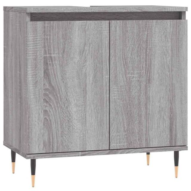 Berkfield Home Bathroom Cabinet Grey Sonoma 58x33x60 cm Engineered Wood - Size: 58 x 33 x 60 cm - image 1