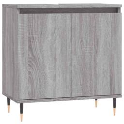 Berkfield Home Bathroom Cabinet Grey Sonoma 58x33x60 cm Engineered Wood - Size: 58 x 33 x 60 cm