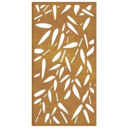 Berkfield Home Garden Wall Decoration 105x55 cm Corten Steel Bamboo Leaf Design in Brown - thumbnail 5
