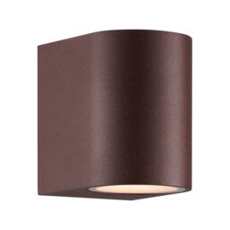 Nordlux Modern Outdoor Wall Light Brown Aluminium GU10 Dark Sky - Mains Powered, IP44 - thumbnail 1