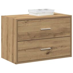 Berkfield Home Cabinet with 2 Drawers Artisan Oak 60x31x40 cm Engineered Wood in Brown - Size: 60 x 31 x 40 cm - thumbnail 1